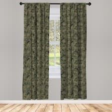 Image of Camouflage Curtains 2 Panel Set Digital Pixel Camo