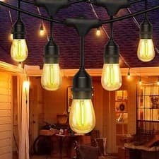 Image of HEAVY DUTY FESTOON E27 IP65 WATERPROOF LED OUTDOOR GARDEN STRING LIGHTS Yhowrgum