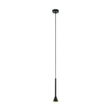 Image of Pendant Ceiling Light Colour Black Outer & Gold Inner Shade Bulb GU10 1x5W Inc