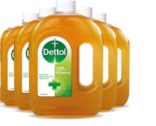 Image of Dettol Original Liquid Antiseptic Disinfectant 750ml Large Bottle Pack of 5