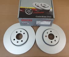 Image of BRAKE DISCS X2 300mm FRONT FITS RENAULT GRAND SCENIC MINTEX COATED MDC1693C