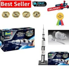 Image of Unbuilt Apollo 11 Saturn V Rocket Plastic Model Kit - Create Your Own Legacy