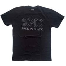 Image of AC/DC 'Back In Black' Black T shirt - NEW