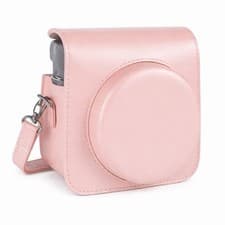 Image of Instax Square SQ6 Camera Case Blush Gold Leather Cover Strap Bag