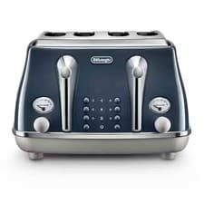 Image of DeLonghi Icona Capitals 4 Slot Toaster | London Blue | CTOC4003BL | Brand New