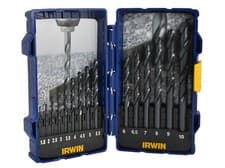 Image of IRWIN 15 Piece HSS Metal, Wood & Plastic Drill Bit Set 1.5mm - 10mm with Case