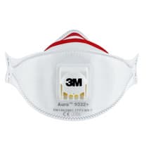 Image of 3M Aura 9332 Valved Disposable Respirator FFP3 Face Mask exp 07/25 x 2 masks