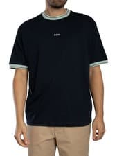 Image of BOSS Men's Te Blocks Logo T-Shirt, Blue