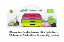 Image of Bloome Zen Garden Incense Stick Collection 32 Assorted Floral Fragrance Set