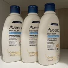 Image of 3 x AVEENO Skin Relief Soothing Shampoo Relieves Dry & Sensitive Scalp 300ml