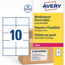 Image of Avery White 99.1x57mm Laser Address Labels / 10 Per Page / 250 Sheets L7173-250