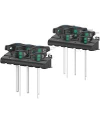 Image of Wera 10 Piece Imperial 454/10 HF Set Bike T-Handle Hold Function Hex Key 023451