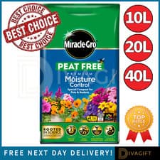 Image of MOISTURE CONTROL COMPOST SOIL PEAT FREE FOR HANGING POTS & BASKETS MIRACLE GRO