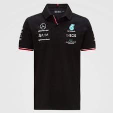 Image of Mercedes AMG Petronas F1 Team Black 2023 Polo Tee Shirt