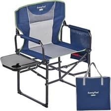 Image of SUNNYFEEL Directors Chairs Folding Camping Chair for Adults with Table Side Poc
