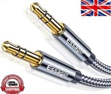 Image of Essager 3.5mm Stereo Jack Audio Aux Braided Cable Male to Male. 0.5m - 5m