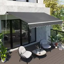 Image of Garden Patio Manual Awning Canopy Shelter Retractable 4 Size 5Colour Refurbished