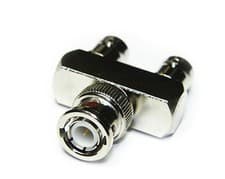 Image of BNC Plug To 2 BNC Sockets Connector 2 Way "T" Adaptor