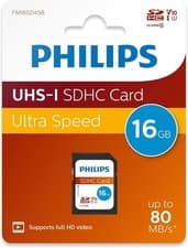 Image of New Philips 16GB SDHC Memory Card Ultra Speed Class 10 SD Card Uhs-i Full Hd UK
