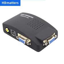 Image of AV to VGA Converter Switch Box Vga+S-Video+Composite RCA to VGA Cable Converter