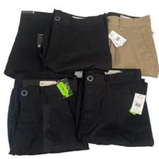 Image of 5 pair of Volcom Frickin Modern Stretch Shorts Size 30 (Black 4Pair, Tan 1 Pair)