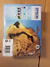 Image of Original Epson Genuine Cheetah Ink cartridges set T0711 T0712 T0713 T0714 BOXED
