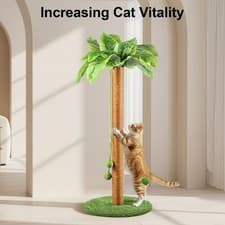 Image of Cat Scratching Post 84cm Palm Tree Design for Indoor Cats, Cute Kitten Scratcher