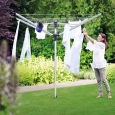 Image of BRABANTIA LIFT-O-MATIC 60m ROTARY AIRER WASHING LINE with GROUND SPIKE & COVER
