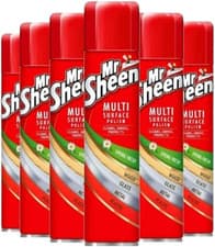 Image of 6 x Mr Sheen Multi-Surface Spring Fresh Polish Spray 250ml Smear-Free Shine