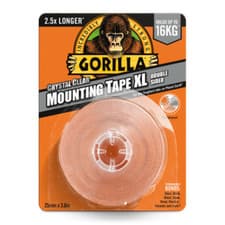 Image of Gorilla Mounting Tape XL Double Sided Crystal Clear Weatherproof Tape