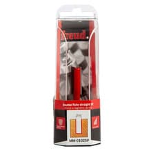 Image of Freud Double Flute Straight Router Bit 1/4" : 10 x 25.4mm 25/64 #MM-01025P