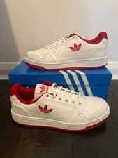 Image of BRAND NEW ADIDAS ORIGINALS NY90s COURT TRAINERS SNEAKERS SHOES UK 8 WHITE RED