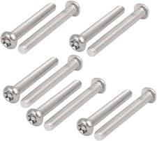 Image of 10 Pcs M6x50mm Torx Tamper Proof Screws 304 Stainless Steel Button Head T30 Secu