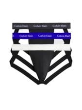 Image of NWT. Calvin Klein. 3 Pack. Cotton Stretch Jock Strap. Multicolor. MRSP. $42.50