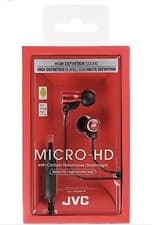 Image of JVC HA-FRD60 RED In-Ear Stereo Headphones w/Remote&Mic Micro-HD driver/Brand New