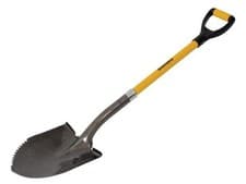 Image of Roughneck Round Shovel Spade Sharp Edge D Handle Serrated Garden Dig ROU68046