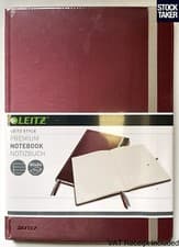 Image of LEITZ Style A4 Notebook Garnet Red Brushed Hard Cover 100gsm Ivory Ruled Paper