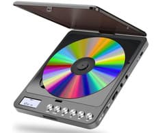 Image of Portable CD Player with Built-in Speakers, Rechargeable, Anti-Skip, Dual Jacks