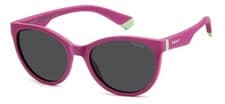 Image of Polaroid Kids Sunglasses PLD 8065/S QHO (M9) Cyclamen/Grey Polarized Cal.49