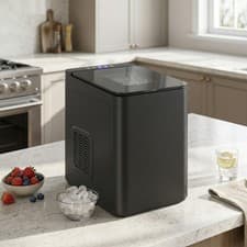 Image of Countertop Ice Maker Machine 12kg/24H Self-Cleaning Portable Ice Machine Black