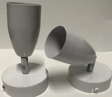 Image of 2 X Adjustable Single Wall Spotlight Modern Design Light Fitting-White