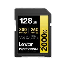 Image of Lexar 2000x GOLD SDXC SD UHS-II Memory Card 64GB 128GB 256GB 512GB 300MB/s 4K 8K