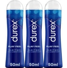 Image of Durex Feel Play Lube 50 ml Adult Sex Lubricant Real Feel Fun Pack of 3 UK
