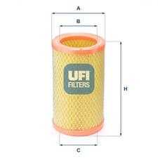 Image of Air filter Filter Insert 27.824.00 UFI for RENAULT CITROËN