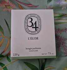 Image of Diptyque 34 L'Elide Candle 220g Porcelain pot, New, orange, lavender, nutmeg, sa