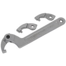 Image of Sealey SMC2M Adjustable C Spanner - Hook & Pin Wrench Set 4pc 32-76mm