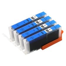 Image of CLI-581C XL Compatible Cyan Ink Cartridges for Canon PIXMA Printers - 4 Pack