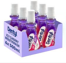 Image of 6 x Dentyl Dual Action CPC Mouthwash 12hrs Fresh Breath Alcohol Free ICY Cherry