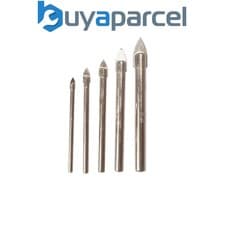 Image of Irwin Glass Tile Ceramic Drill Bit Set 5 Piece IRW10507912 10507912 4mm - 10mm