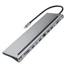 Image of 12-in-1 USB-C Docking Station, 4K Dual HDMI, VGA, 100W PD, Usb C Hub For Laptop.